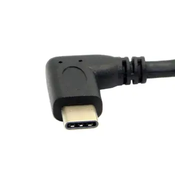 0.25 Metri USB 3.1 Type C la 90 de grade Male la USB-C de sex Feminin Extensie Cablu de Date Extender Cablu Reversibilă Design