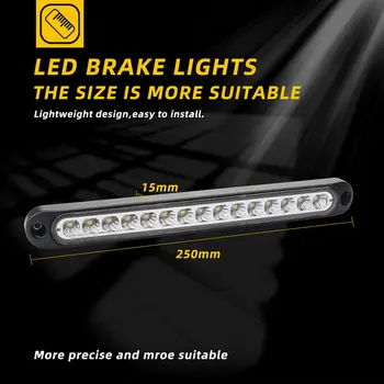 1 buc 12V/24V LED-uri de poziție Laterale Lumini Auto Lumina de Avertizare Bara Coada de Lumină pentru Camion Remorcă Camion 15Led Auto Externă Lumini Alb-Rosu
