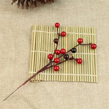 1 buc Artificiale Con de Pin Roșu Boabe Buchet de Flori de Ramură Bule de Decorare Pom de Crăciun Petrecere Acasă Decor Festivaluri Consumabile