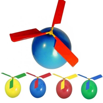 1 buc Elicopter, Balon Jucarii pentru Copii de Aeronave Elicopter, Balon Latex care Zboară în aer liber Joc Educativ Gonflabile Balon de Jucărie