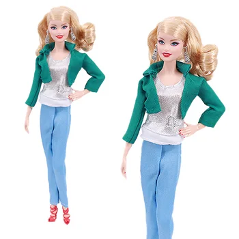 1 Set Nou Rochie Papusa de Moda Casual Uzura lucrate Manual pentru Fete Haine Pentru Barbie Papusa cu Accesorii de Jucarie Baby Doll Rusia DIY Cadou