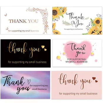 10-50pcs Vă Mulțumesc Carduri pentru Sprijinirea Afacerea Mea Multumesc Felicitare 2*3.5 inch Apreciere Carton pentru Cadou Decor Card