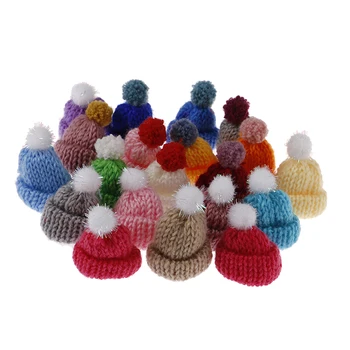 10 Buc/lot Mini Handmade Mici de Tricotat Pălărie Pentru DIY Păpuși Decor Telefon Decor Caz de 3,5 CM