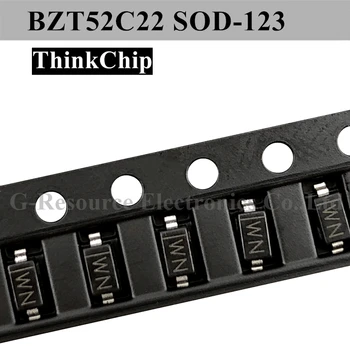 (100buc) BZT52C22 SOD-123 SMD 1206 Tensiune Stabilizată cu Diodă 22V (Marcaj WN)