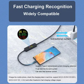 100W Tip C Tip C Cablu Cu Funcția de Detectare/Digital Display, 5A Rapid de Încărcare Cablu, PD C USB Încărcător Cablu de Date