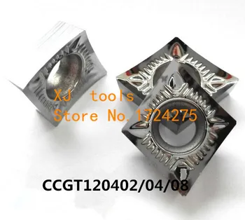 10buc CCGT120402/CCGT120404/CCGT120408 de Cotitură carbură de insertii de Aluminiu,Lama pentru SCLCR/SCKCR Titularului,Potrivit pentru Aluminiu