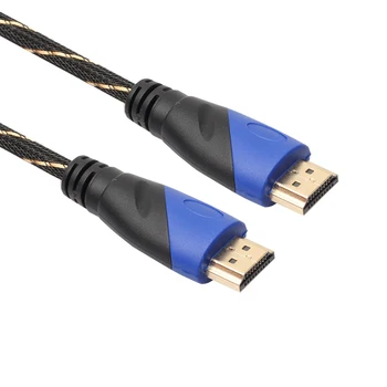 10m/15m Lung compatibil HDMI 1.4 Cablu AV HD 1080P 3D Placat cu Aur, cu Conexiune Nouă Împletitură de sex Masculin cabluri pentru HDTV Xbox PS3