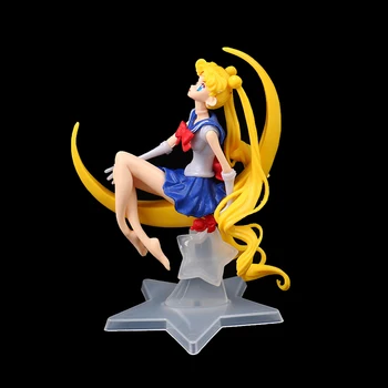 15cm Tsukino Usagi Figurine Anime Sailor Moon Figura PVC Fata Model Cu Stand de Colectie Model de Jucării Pentru Copii Cadouri
