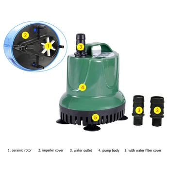 15W Submersibile Pompa de Apa Ultra Liniștită Multifunctional Apa Pompa Fantana pentru Iaz Acvariu Acvariu Accesorii
