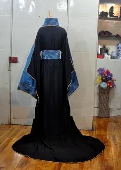 1628 Noul Negru Albastru Bărbați Costum Cosplay Hanfu pentru Childe sau Cercetători Costum de sex Masculin