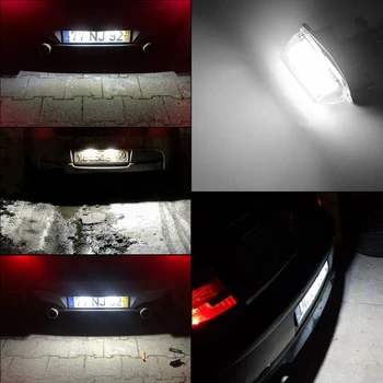 18 LED-uri 12V Masina de Înmatriculare Lumini Nici o Eroare Lămpii Numărului de Înmatriculare Pentru Toyota Yaris/Vitz Camry, Corolla Prius C Ractis Verso S