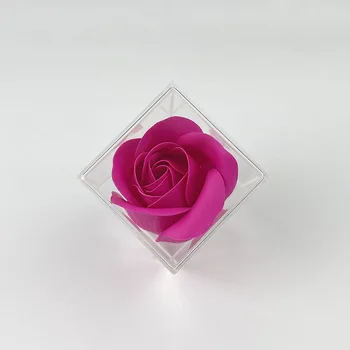 18pcs Acrilic Clar Cutie de Bomboane Cu Săpun Flori Pentru Petrecerea de Nunta Parfumate de Flori de Trandafir Esential de Nunta Cadouri de Ziua Îndrăgostiților