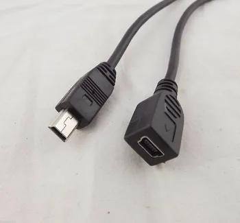 1buc Mini USB B 5 Pin Plug de sex Masculin La Feminin Jack de Date de Extensie Adaptor de Plumb Cablu Cablu de 25cm