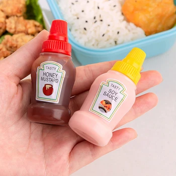 2/3PCS Portabil Mini Condimente Sticla de Sos de Tomate Sticlă de Ketchup Salata Container pentru Bento masa de Prânz Caseta de Bucătărie Borcane