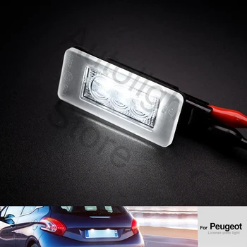 2 buc LED-uri Canbus Numărul de Înmatriculare Lampă de Lumină Pentru Peugeot 3008 2016 2017-2019 207CC 208 308 MK2 2008 Portbagajul din spate Coada lumina