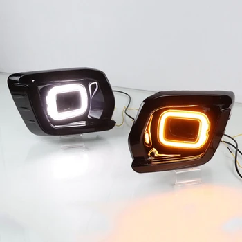2 Buc LED-uri Față Ceață de Lumină Galben Rândul său, Daytime Running Light Versiunea High Streamer/Ghid de Lumină Pentru Ford Ranger perioada 2018-2019