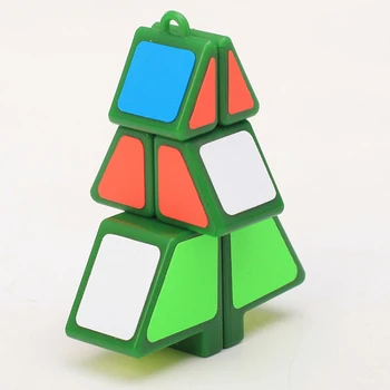 2 buc Pom de Crăciun Formă de Cub Cub Magic Speed Puzzle Cuburi pentru Copii Jucarii Educative Cadou Amuzant