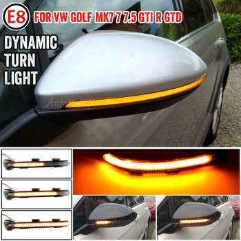 2 Bucăți de Oglindă Laterală Indicator Dinamic Semnalizare LED Lumina de Semnalizare Pentru VW Golf 7 MK7 7.5 GTI R Sportsvan Touran L II