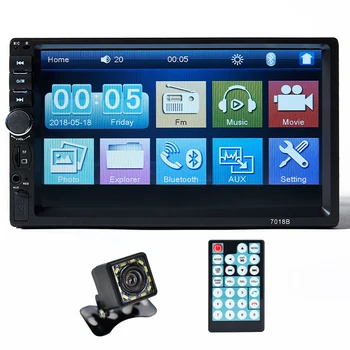 2 din Radio Auto 7 inch HD Autoradio Player Multimedia 2DIN cu Ecran Tactil Auto audio Stereo Auto MP5 Bluetooth USB TF FM Camera