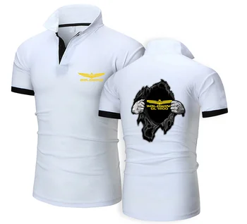 2022 Camisa de polo masculina de algodão, camisa casual de mangas curtas respirável para GOLDWING camisa de tênis de golf