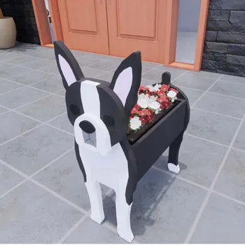 2022 Cap de Animal în Formă de Suculente Oală Câine Drăguț Flori Uscate Bonsai Mic Ghiveci Mic Decor Cadou pentru Biroul de Acasă Grădină