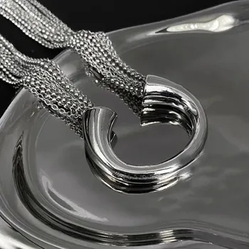2022 Epocă Hiperbola Geometrice Lanț De Metal Agrafe Femei Panglica Banda Ciucure Lung Păr Bijuterii Mireasa, Accesorii De