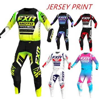 2023 Jersey Imprimare FXR Moto Dirt Bike Set de pinioane de Pe Drum Jersey Set Motocicleta Îmbrăcăminte Respirabil ATV MX Combo