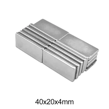 2~20BUC 40x20x4 mm Bloc de Magneți Puternici Grosime 4mm Magnet Neodim 40x20x4mm Puternică Permanent Magnet Neodim 40*20*4 mm
