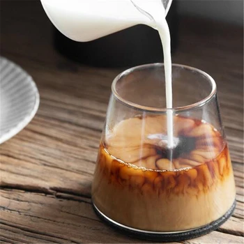300ml de Sticlă Transparentă Cana de Vară Potabilă Rece Desert inghetata de Cafea Cocktail de Sucuri de Fructe Ceașcă de Ceai de Bere Cupa de Sticla