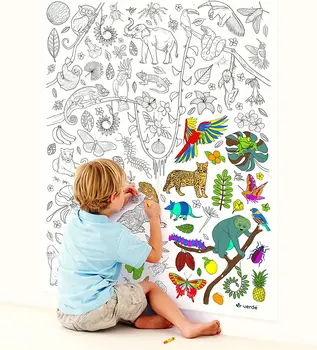 300x30cm Copiii Hârtie Colorat Graffiti Scroll Colorat Pictura Hârtie de Crăciun Set Rola de Hârtie Pictura Perete Pagini de Colorat