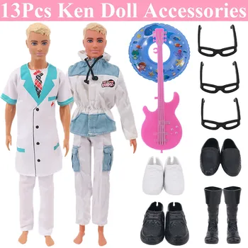 30buc/Set Papusa Ken Haine ping Ochelari, Pantofi, Umerase Chitara Skateboard Casti Accesorii Pentru papusile Barbie Fata de Jucărie DIY