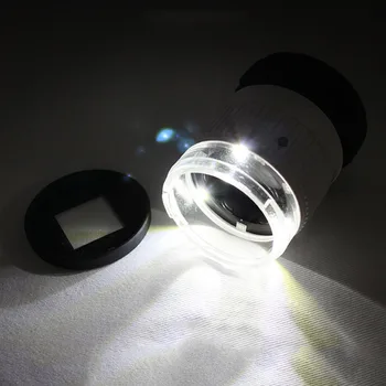 30X Cilindrice Scară Lupa Reglabile de Sticlă Optică Lupa Focal Bijuterii Lupa LED Lumina UV Lupa Lupe