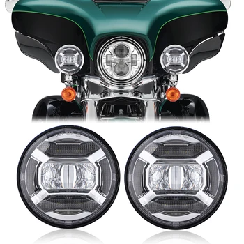 4.5 inch Led lumini de Ceață Pentru Motocicleta Buna DRL Ceață cu Led-uri Angel Eyes 30W Rotund spoturi 4 1/2 Auxiliare Lampă cu lumină de întâlnire Pentru Motociclete