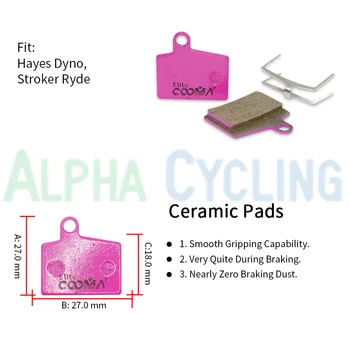 4 Perechi de Ceramică Biciclete Plăcuțele de Frână Hayes Dyno, Stroker Ryde Etrier