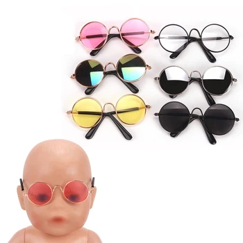 43 cm păpuși pentru copii ochelari de nou-născut Elegant rame metalice de ochelari de soare jucarii pentru Copii accesorii se potrivesc American de 18 inch Fete papusa t1