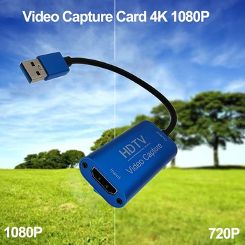 4K HDMI Compatibil Card de Captura Video USB 3.0 1080P Game Capture Card Grabber Record de Box pentru Live Streaming pentru PS4 Camera HD