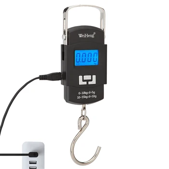 50 kg/10g Electronice Digitale de Afișare Agățat de Scară de Încărcare USB Portabil Cârlig de Pește Scară Echilibru Bagaje Valiza de Călătorie de Cântărire