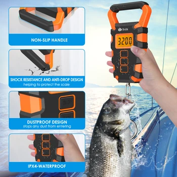 50KG Digital Scară de Pescuit cu Conducătorul de Călătorie Portabil pentru Bagaje cu cantar Digital de Pescuit la Scară Bucătărie Alimente Scară