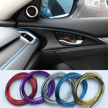5M/pachet DIY Universal Flexibil Decoratiuni Interioare Auto Styling Turnare Benzi ornamentale Cromate Decor Benzi