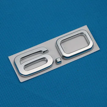 6.0 Logo-Ul Din Spate, Portbagaj Emblema Logo-Ul Insigna Autocolant Deplasare Masina Pentru Audi