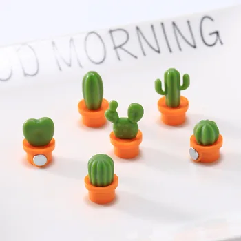 6/12pcs 3D Drăguț Plante Suculente Mesaj de Bord și Memento pentru Bucatarie Frigider Magnet Butonul de Cactus Decor Gadget Instrument