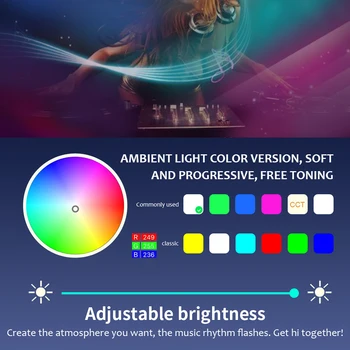 6 in 1 cu LED-uri RGB Atmosfera Mașină de Lumina Ambiental Interior cu Lumină de Control App 8M Fibra Optica Fâșii de Lumină Flexibil Lampă Decorativă