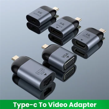 8K UHD de Tip C compatibil HDMI/VGA/DP/RJ45/Mini DP Convertor Video 4K 60Hz USB de Tip C Adaptor Pentru Samsung Huawei MacBook