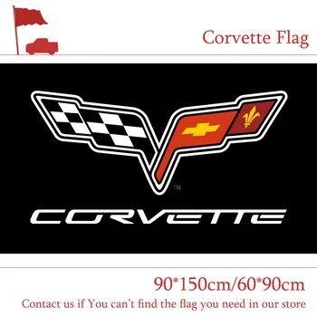 90*150 cm/60*90cm Corvette Pavilion Corvette Banner Polyster Activitatea Motorie Decorative Concursuri de masini