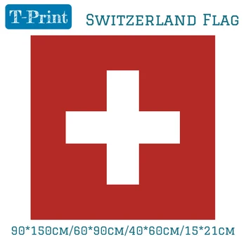 90*90cm/60*60cm/40*40cm/15*15cm care Arborează Pavilionul de Înaltă Calitate, Interior Decor Acasă Elveția Elveția Drapelul Național Poliester