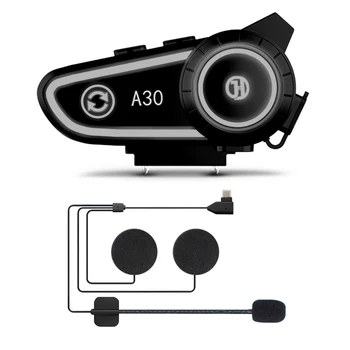 A30 Cască setul cu Cască Bluetooth 5.2 2800mAh Wireless rezistent la apa Moto Căștile Pot Swith 4 Modele de LED-uri Lumini de Culoare