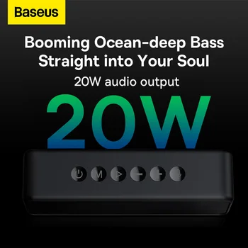 Baseus Difuzor Bluetooth în aer liber IPX6 rezistent la apa Portabil Difuzor Wireless Dual-Driver Bass Excelent Suport de Calitate 3 Moduri de EQ