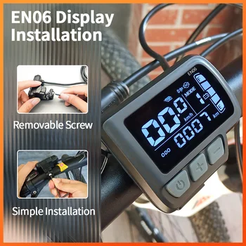 Biciclete electrice 24V/36V/48V/60V LCDEN06 Display cu SM Plug LCDEN06 cu USB Display pentru Biciclete Electrice