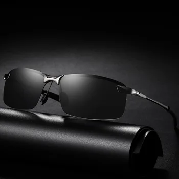 Brand Design fără ramă ochelari de Soare Polarizat Om Ochelari Pătrați Oameni de Conducere ochelari de Soare Vintage ochelari de soare UV400 Nuante Oculos de sol