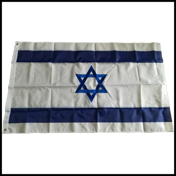 Brodate, Cusute Israel Steagul Israelian Broderie Banner Țară din Lumea a Națiunii Oxford Tesatura de Nailon 3x5ft
